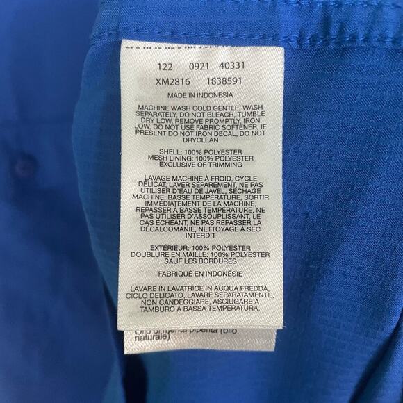 Columbia Sportswear Blue Short Sleeve Button Up Shirt Outdoors Men's Size XXL - Picture 3 of 6